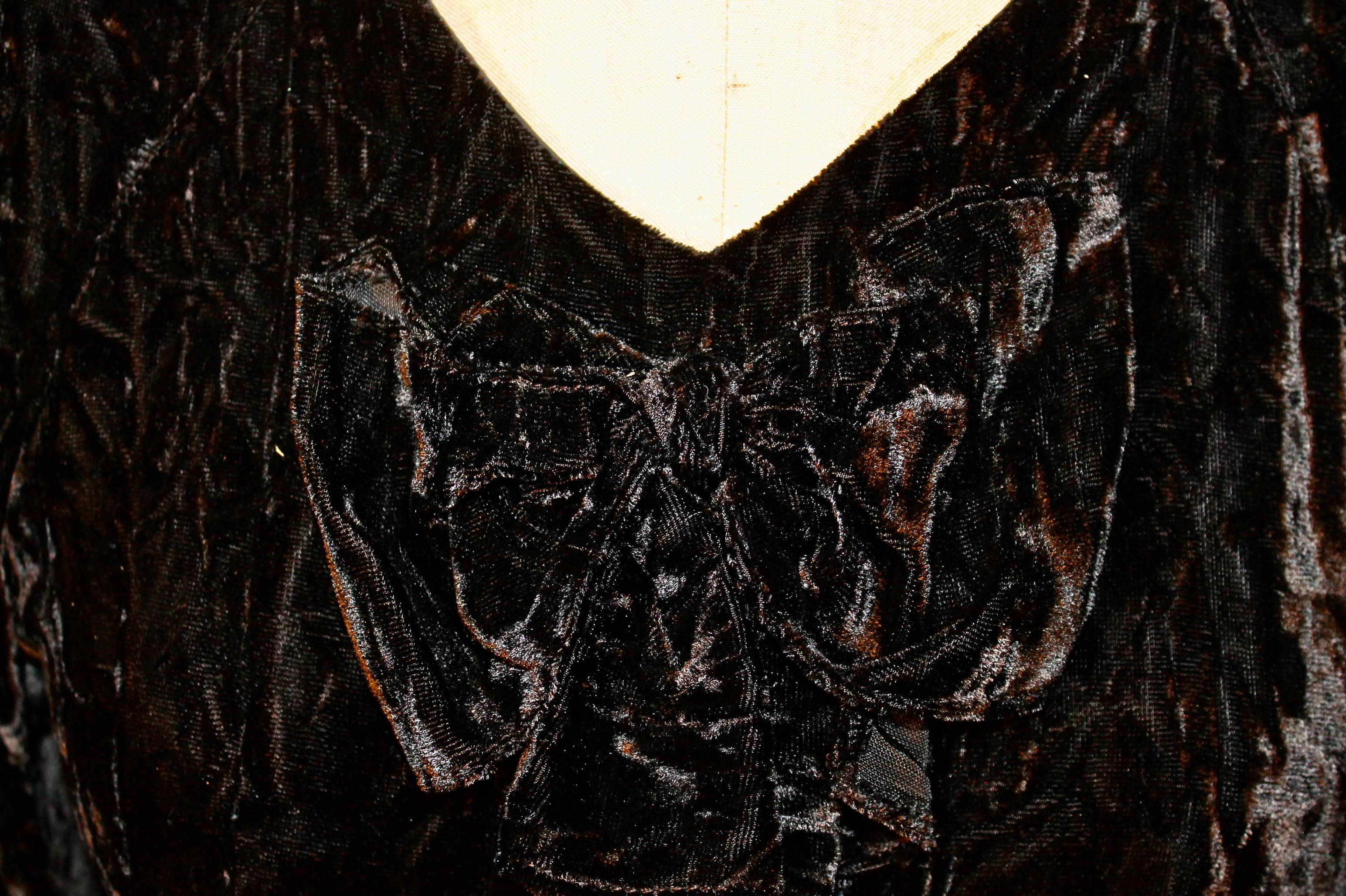 Sonia Rykiel Paris, Crushed Velvet Dress For Sale 4