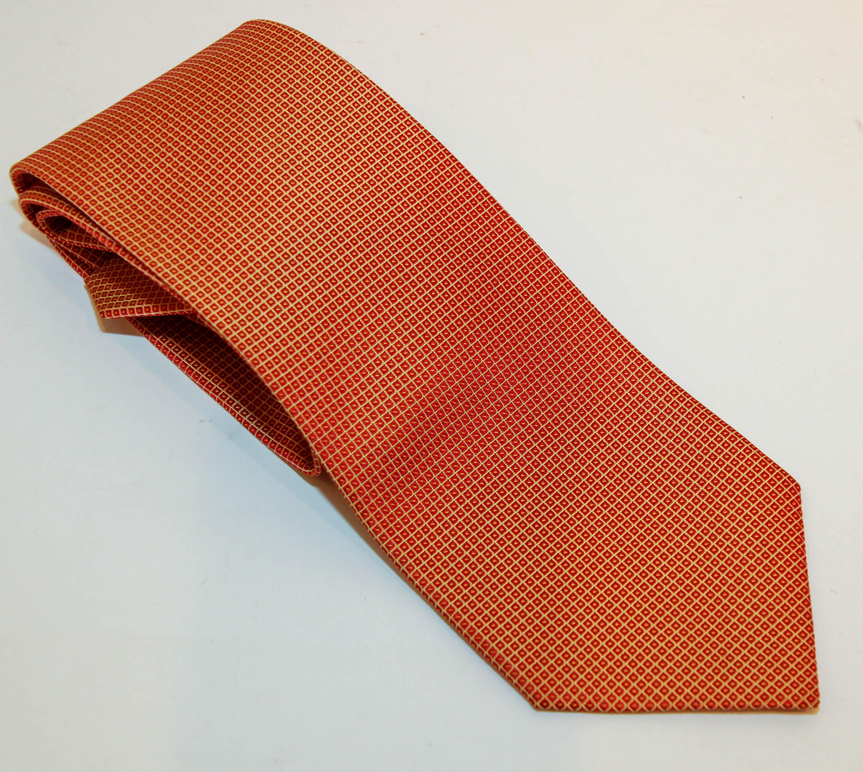 burnt orange neck tie