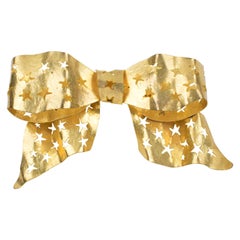 Sonia Rykiel Paris Giant Gilded Bow Brooch