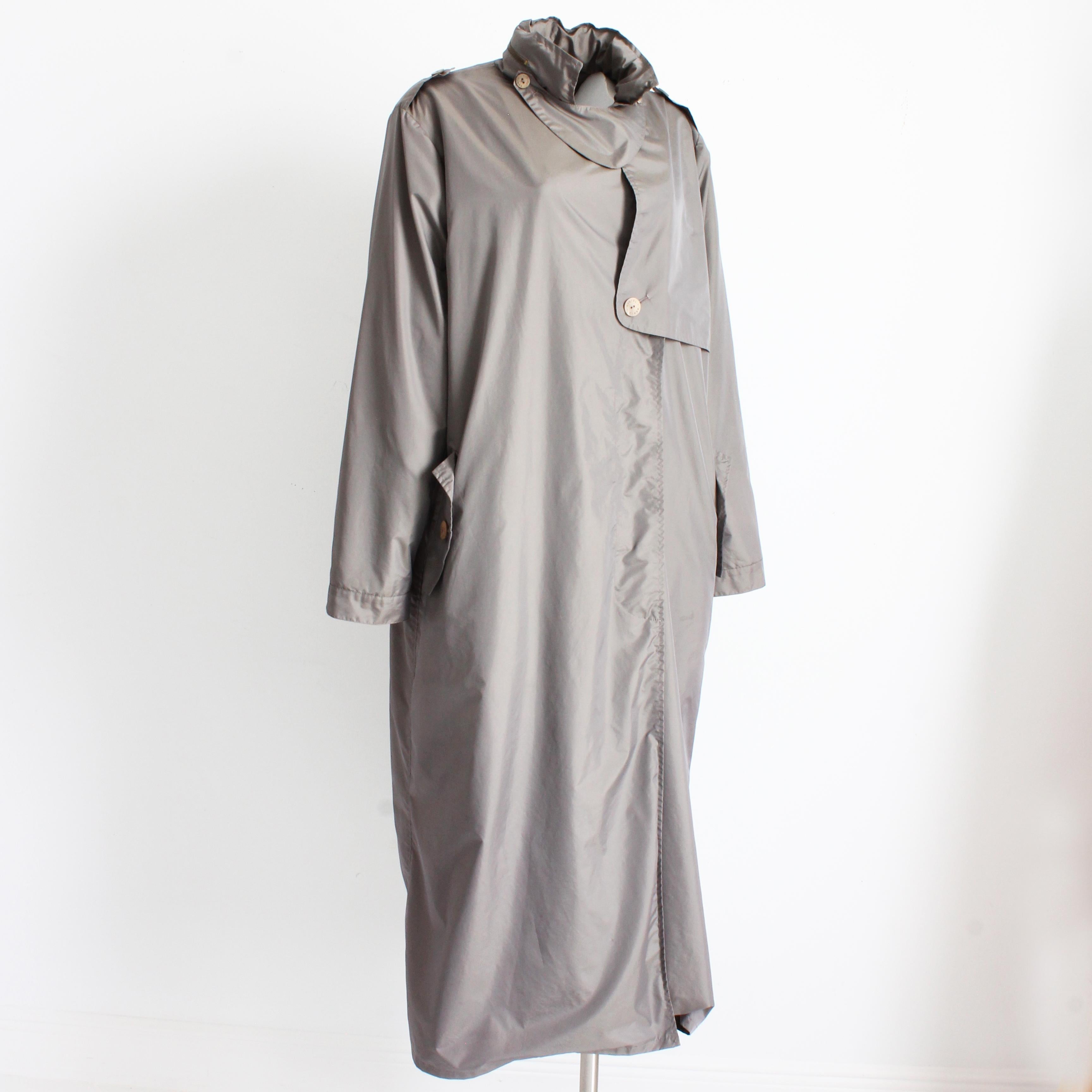 Women's Sonia Rykiel Paris Rain Coat Trench Coat with Hood Lined Vintage 1990s  For Sale