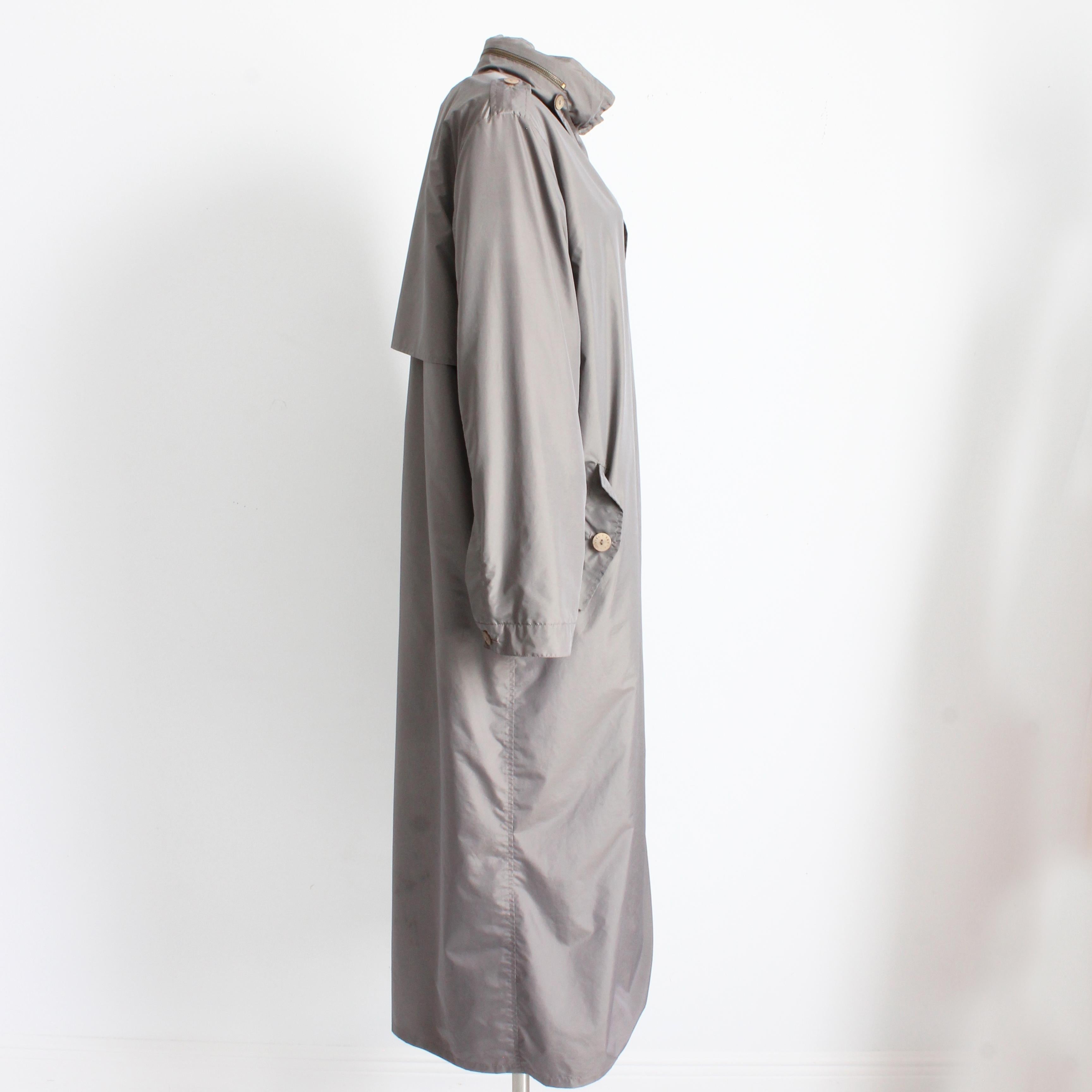 Sonia Rykiel Paris Rain Coat Trench Coat with Hood Lined Vintage 1990s  For Sale 1