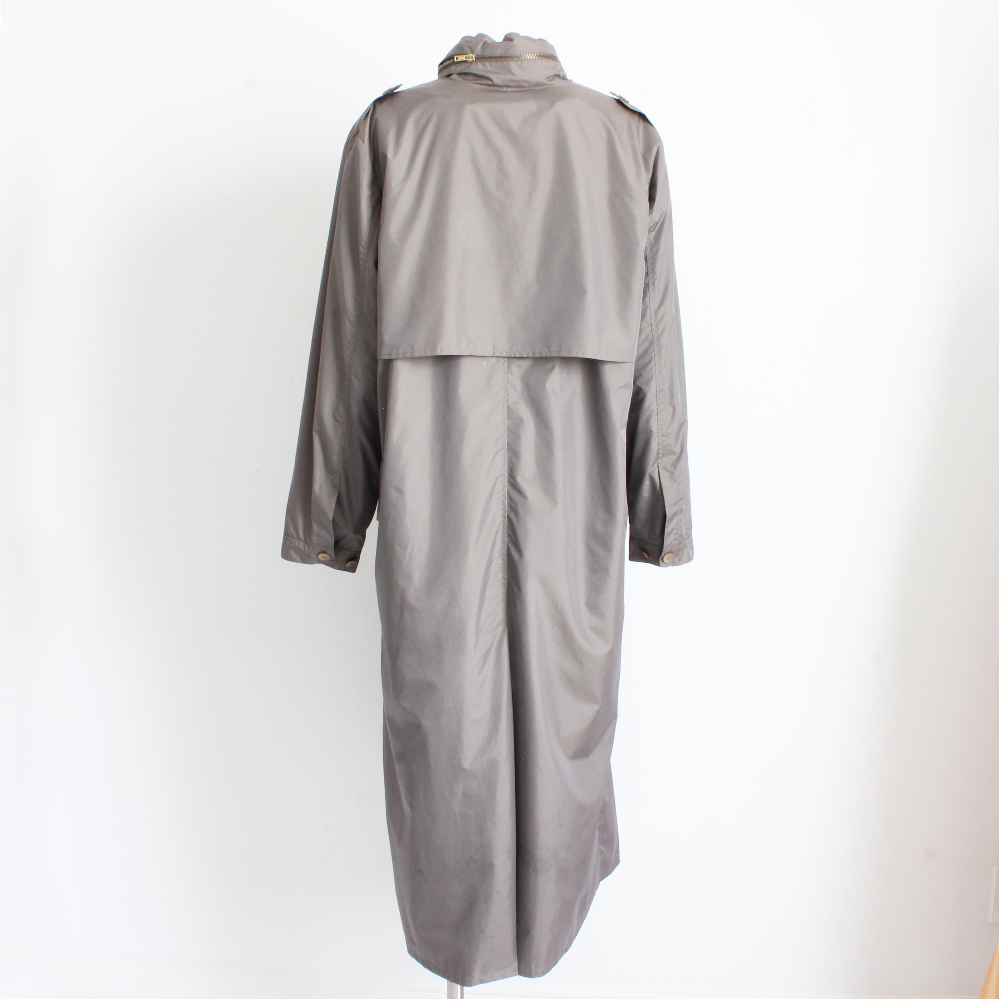 Sonia Rykiel Paris Rain Coat Trench Coat with Hood Lined Vintage 1990s  For Sale 2