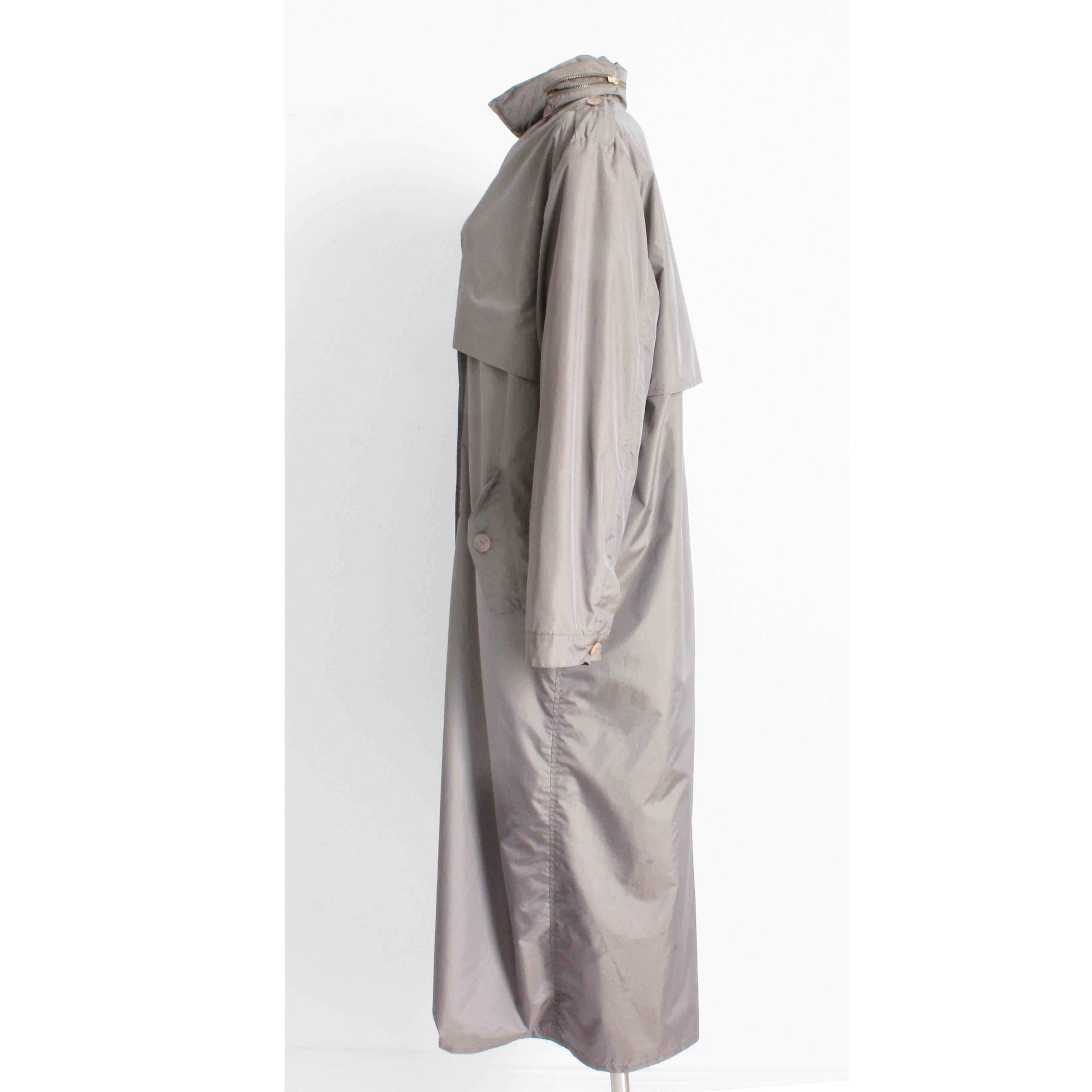 Sonia Rykiel Paris Rain Coat Trench Coat with Hood Lined Vintage 1990s  For Sale 3