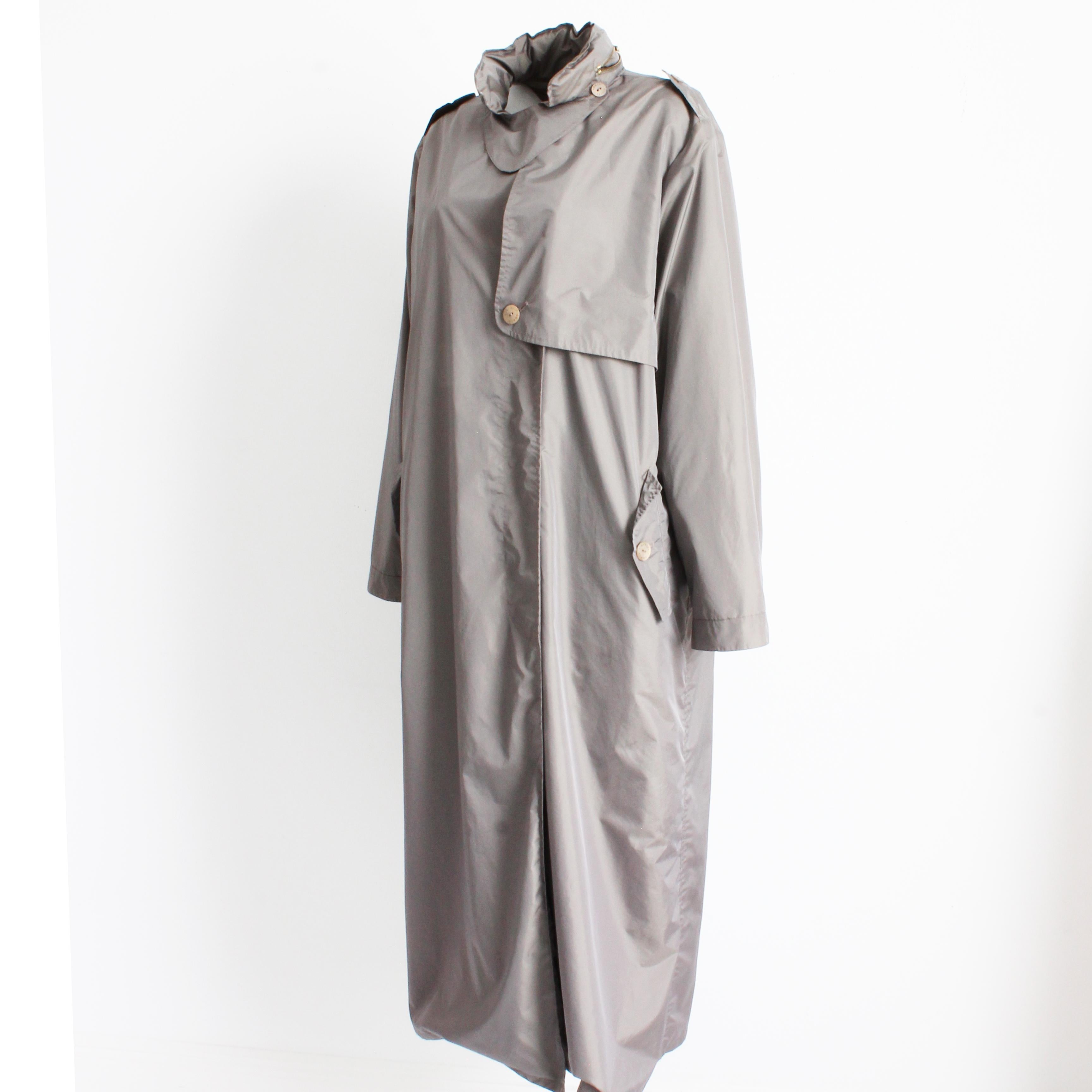 Sonia Rykiel Paris Rain Coat Trench Coat with Hood Lined Vintage 1990s  For Sale 4