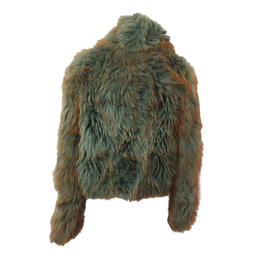 Amazing fur coat by Sonia Rykiel Woman Renard bleu fur Nuanced Long sleeve Shoulder/hem lenght cm 50 (19,6 inches)