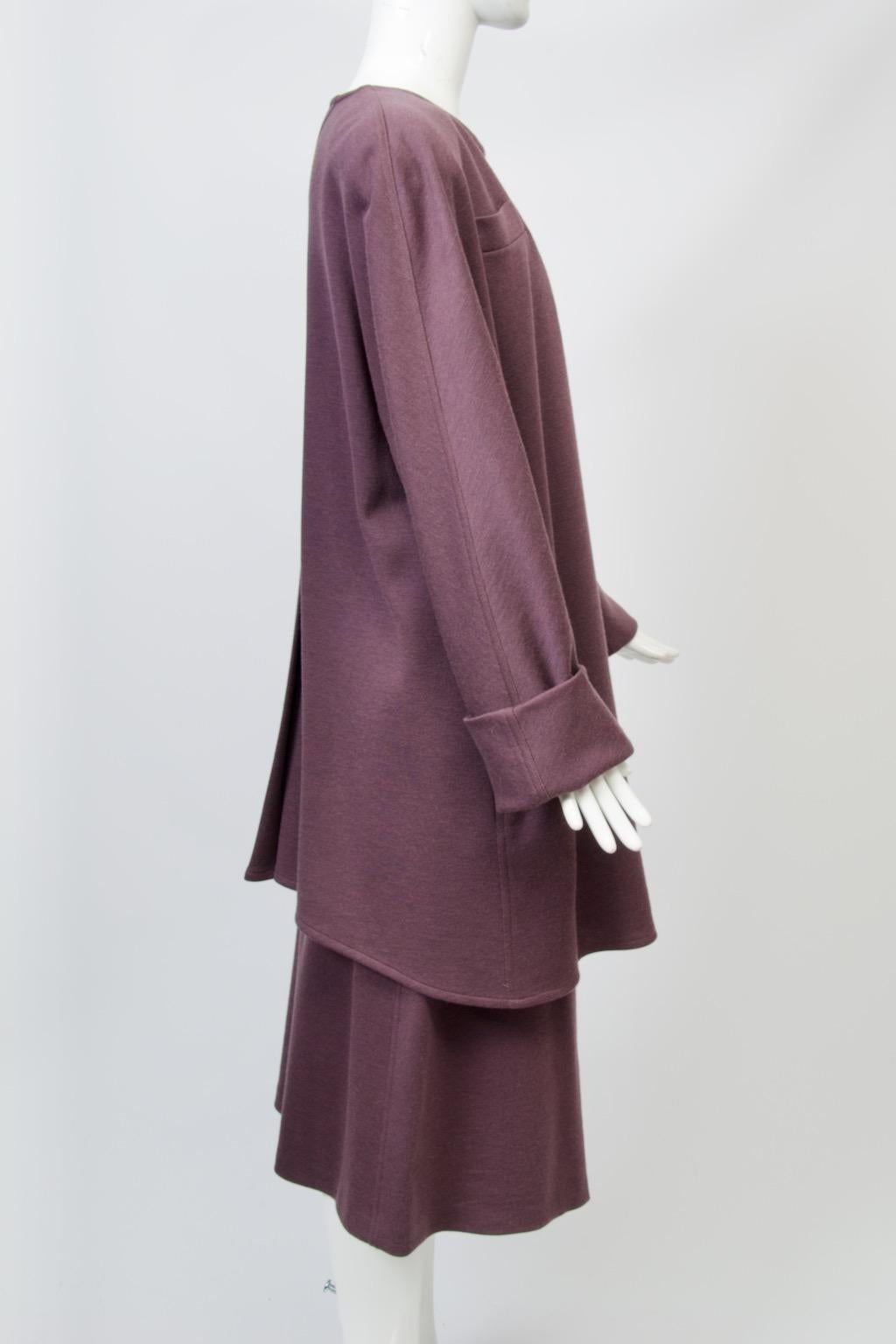 Sonia Rykiel Plum Knit Suit  For Sale 1