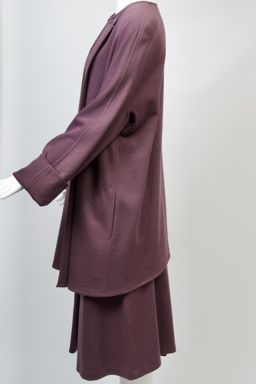 Sonia Rykiel Plum Knit Suit  For Sale 3