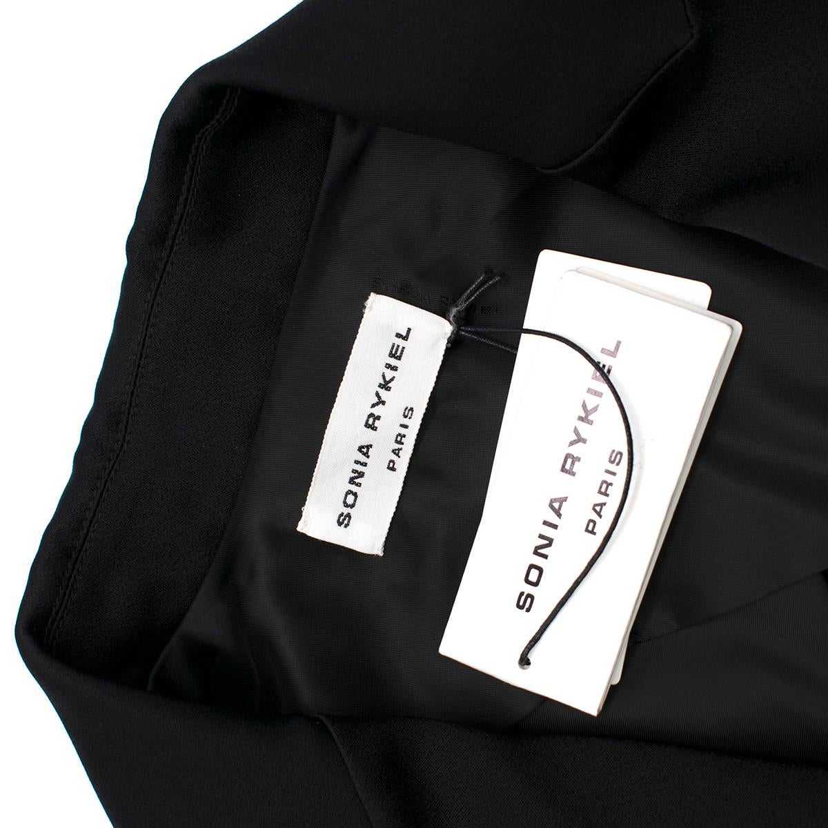 Women's Sonia Rykiel puff-sleeved black satin blazer US 10