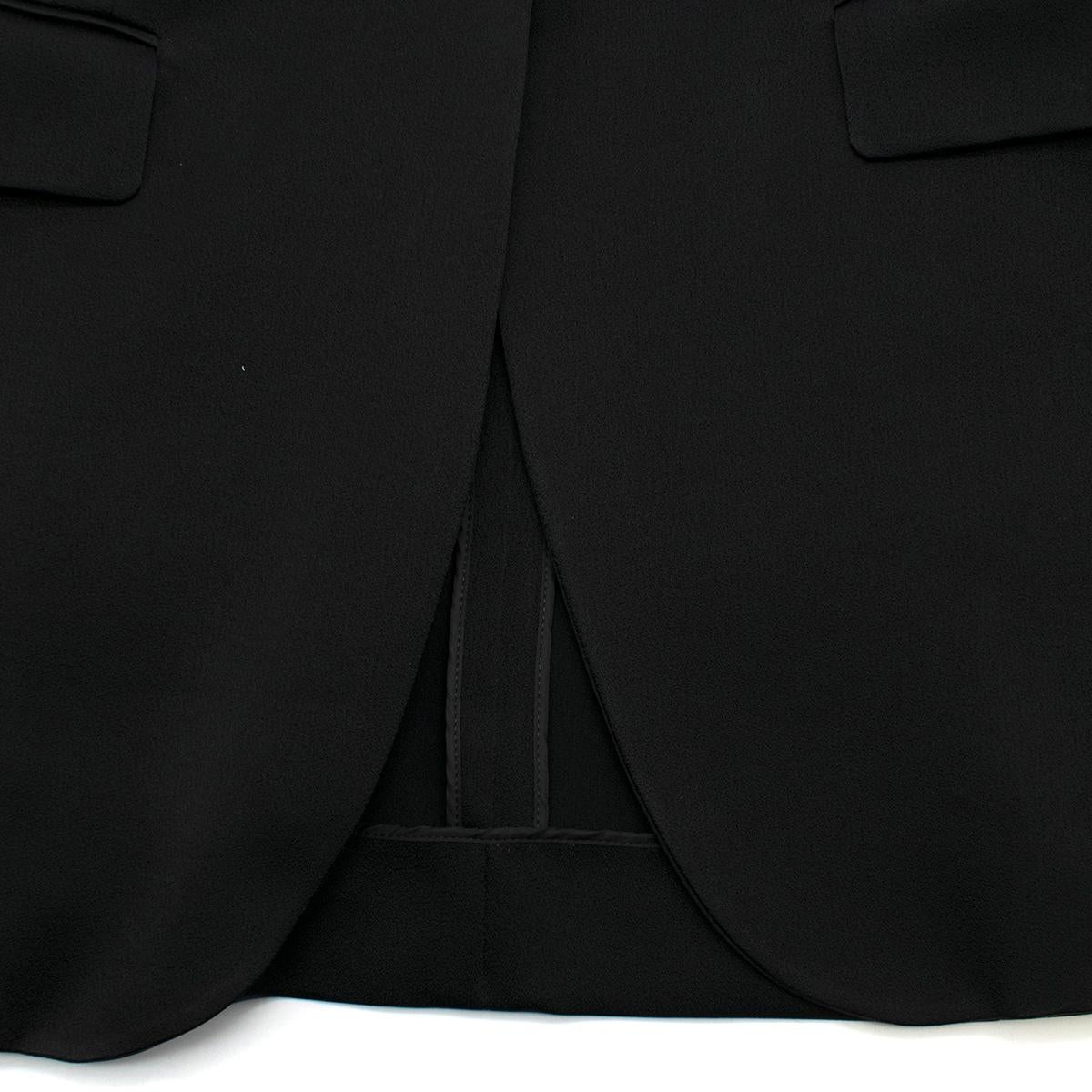 Sonia Rykiel puff-sleeved black satin blazer US 10 1