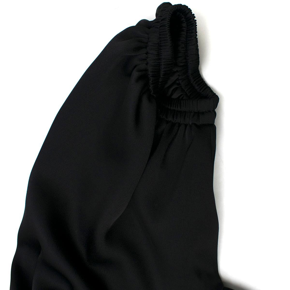 Sonia Rykiel puff-sleeved black satin blazer US 10 4