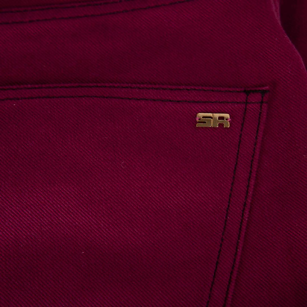 Sonia Rykiel Purple Straight Scalloped Hem Jeans Size S In Good Condition For Sale In London, GB