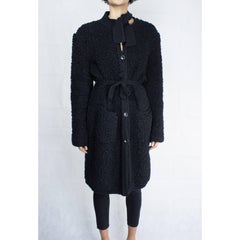 Sonia Rykiel  quintessentially French black knitted wool coat, circa 1960s