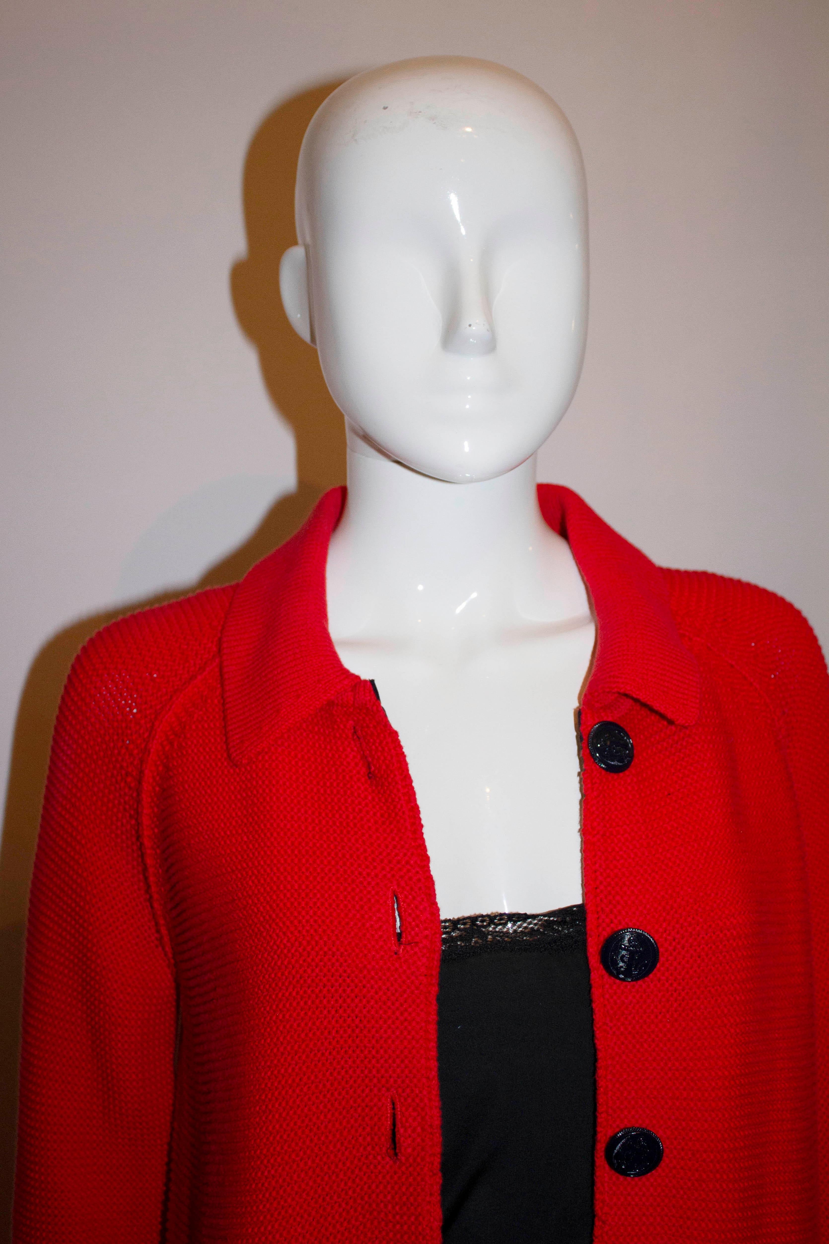 Cardigan rouge Sonia Rykiel Bon état - En vente à London, GB