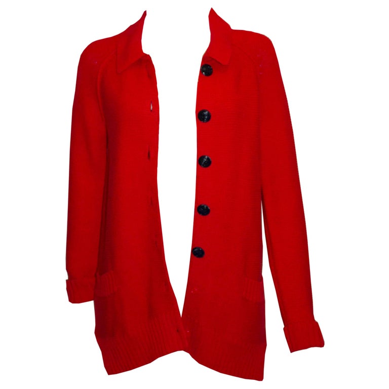 kant Verspreiding oppervlakte Sonia Rykiel Red Cardigan For Sale at 1stDibs | sonia rykiel cardigan,  sonia and red, red summer cardigan