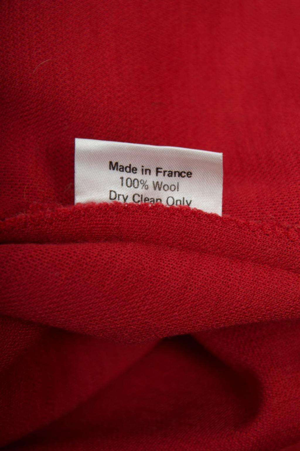 Manteau/robe Sonia Rykiel en tricot rouge en vente 5