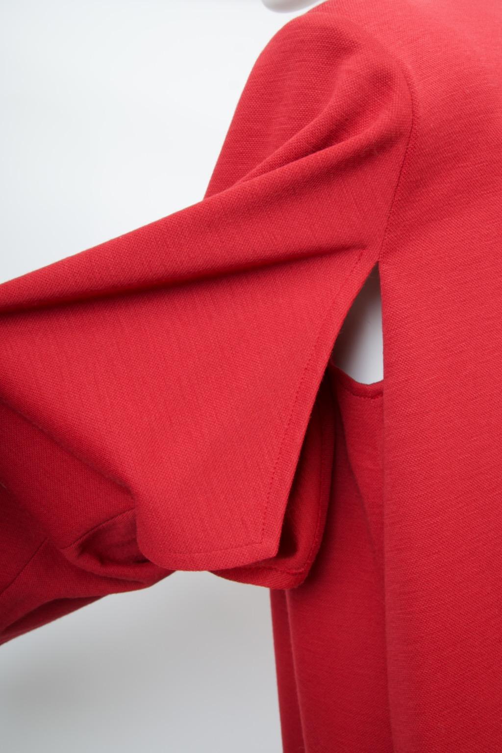 Sonia Rykiel Red Knit Coat/Dress For Sale 1