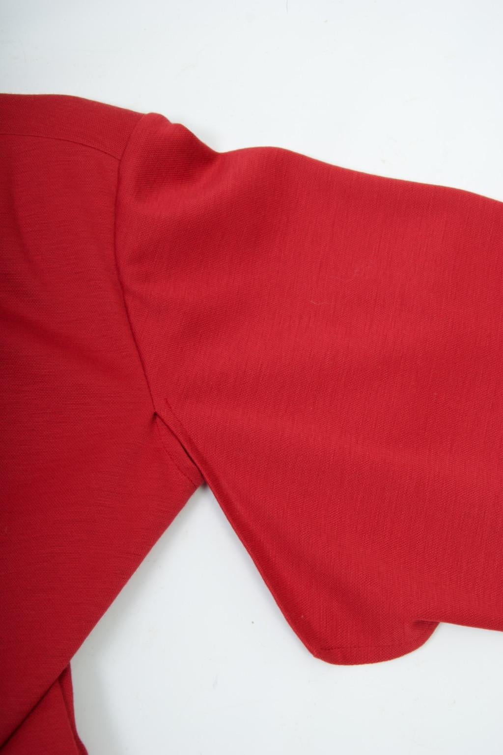 Manteau/robe Sonia Rykiel en tricot rouge en vente 2