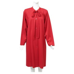 Manteau/robe Sonia Rykiel en tricot rouge