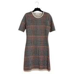 Sonia Rykiel Robe Laine Soie FR34/36 Wool and Silk Check on Dress UK6 US4