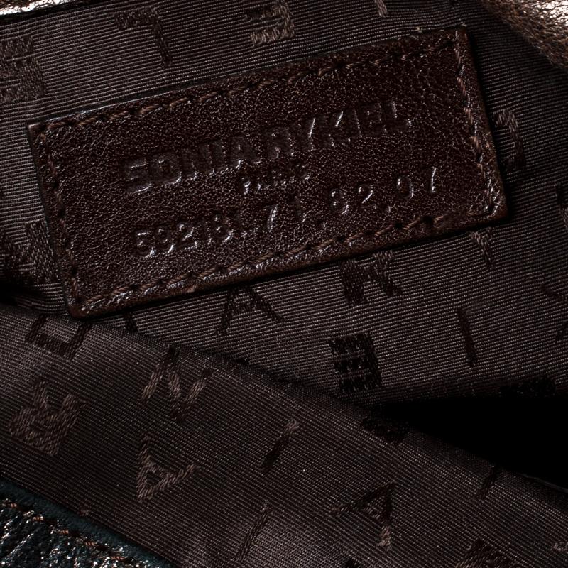 Sonia Rykiel Silver Leather Chain Embellished Shoulder Bag For Sale 5