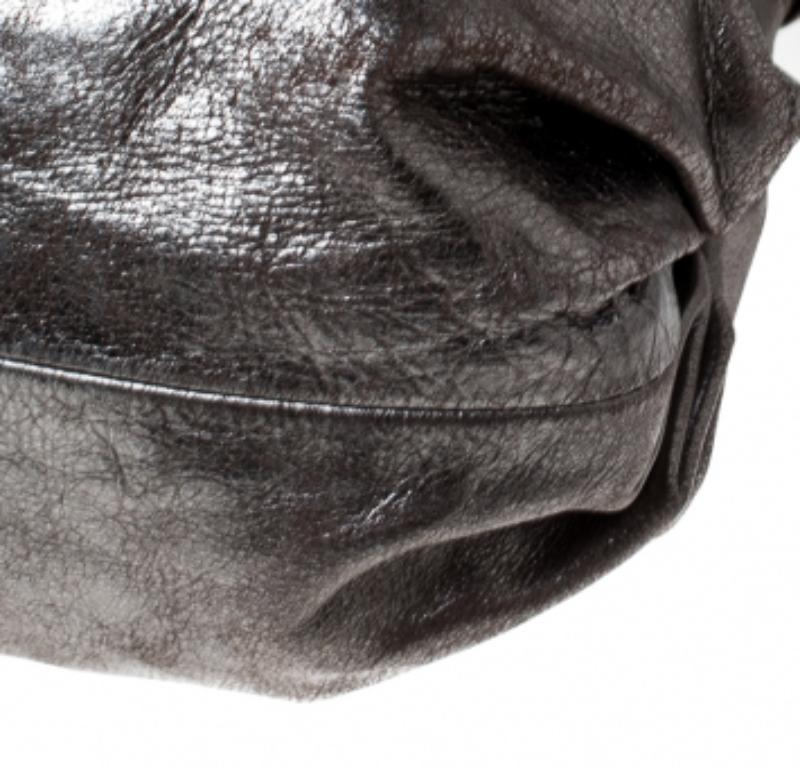 Sonia Rykiel - Borsa a tracolla in pelle argentata e impreziosita da una catena in vendita 4