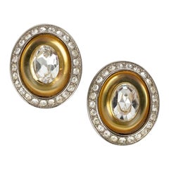 Orecchini Sonia Rykiel in metallo argentato e strass