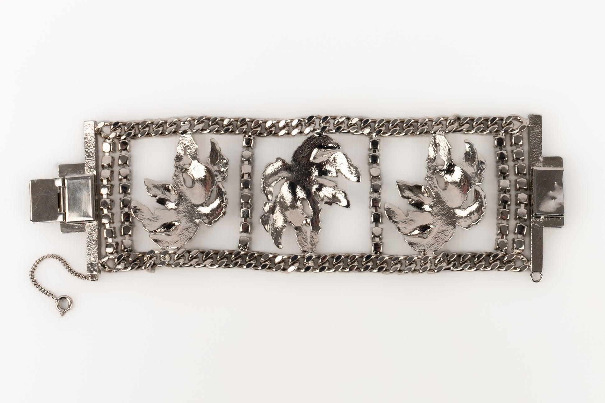 Women's Sonia Rykiel Silvery Metal Bracelet For Sale