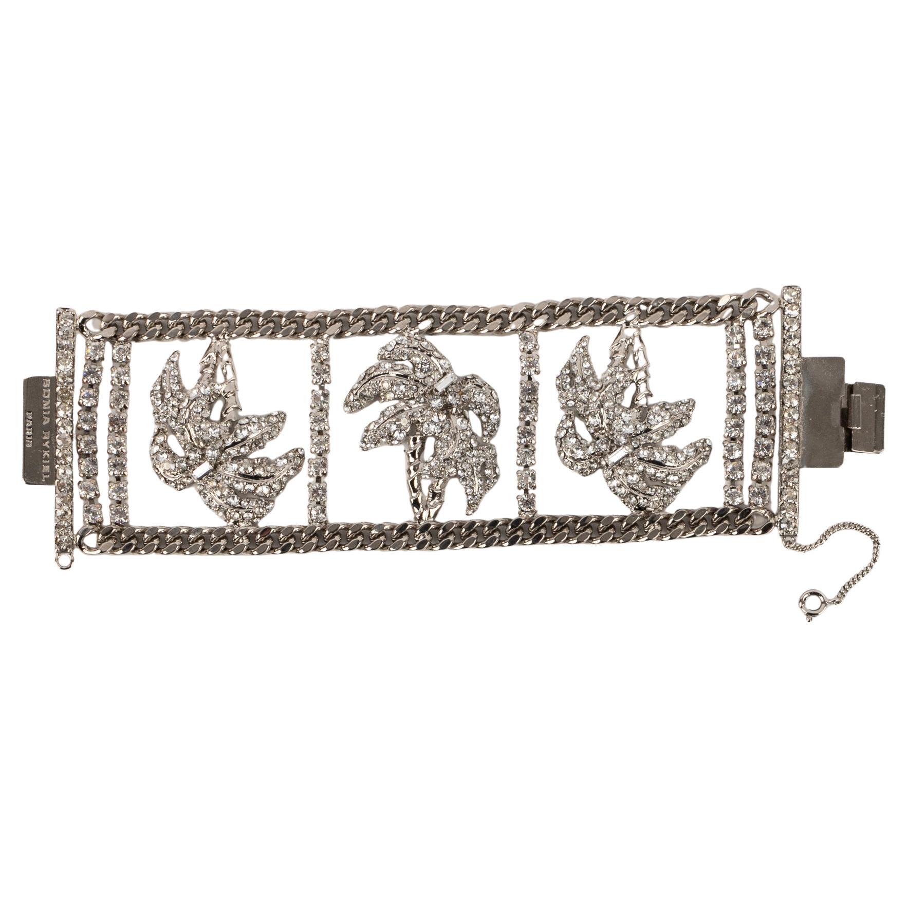 Sonia Rykiel Silvery Metal Bracelet For Sale
