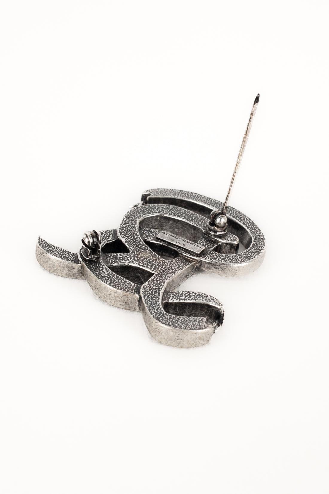 Sonia Rykiel Silvery Metal Brooch For Sale 2