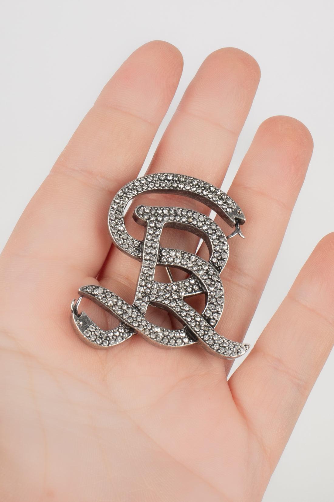 Sonia Rykiel Silvery Metal Brooch For Sale 3