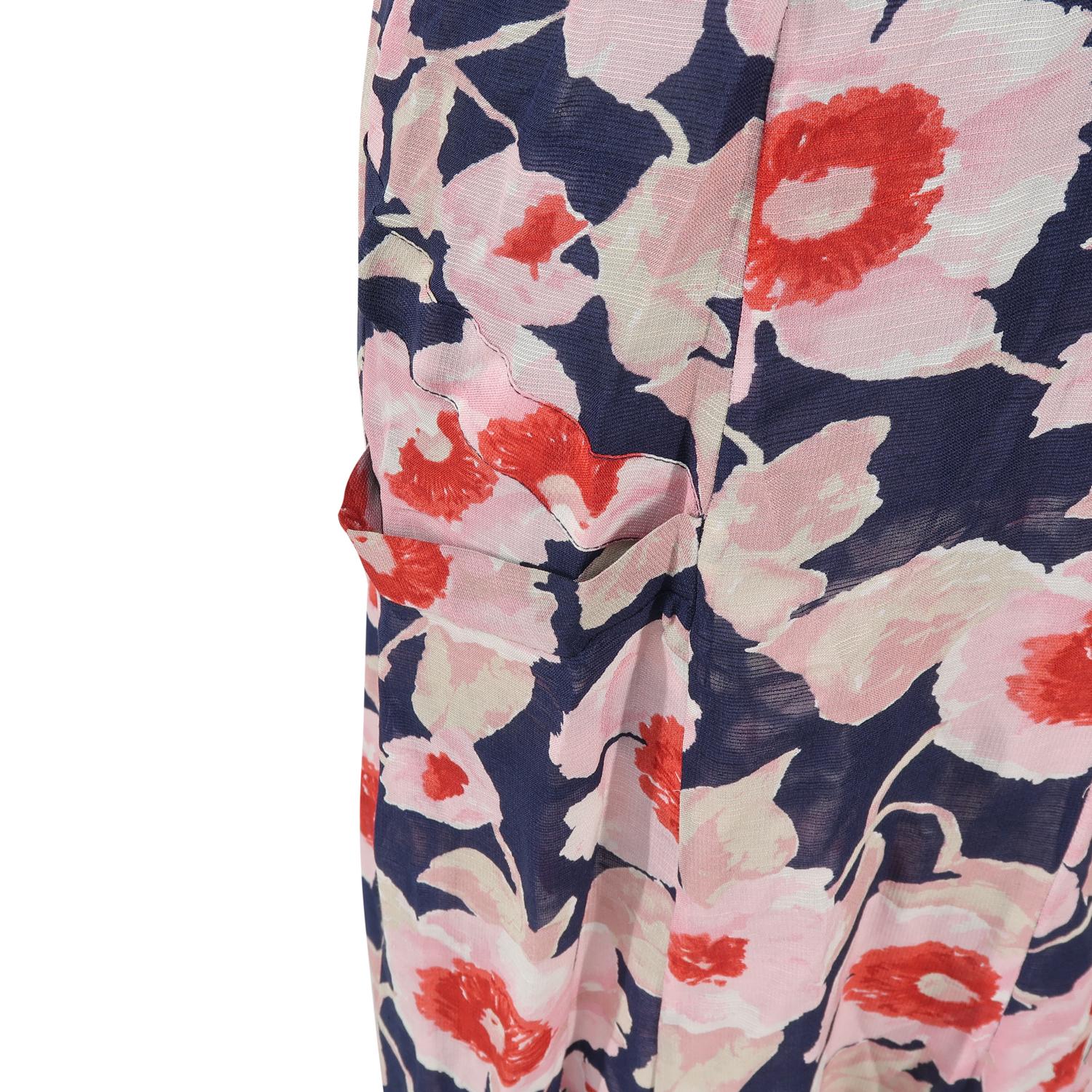 Women's Sonia Rykiel SS-2002 Viscose Mix Flower Print Slip Dress For Sale