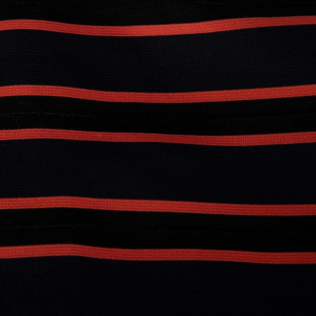Black Sonia Rykiel Striped Elasticated Knee Length Skirt Size S For Sale