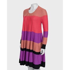 Sonia Rykiel Striped Wool Mohair Dress, Loose Fit, Size XL EU 42