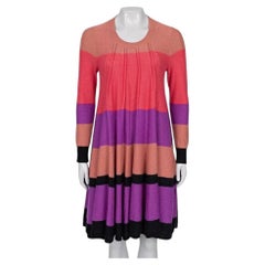 Sonia Rykiel Striped Wool Mohair Dress, Loose Fit, Size XL EU 42