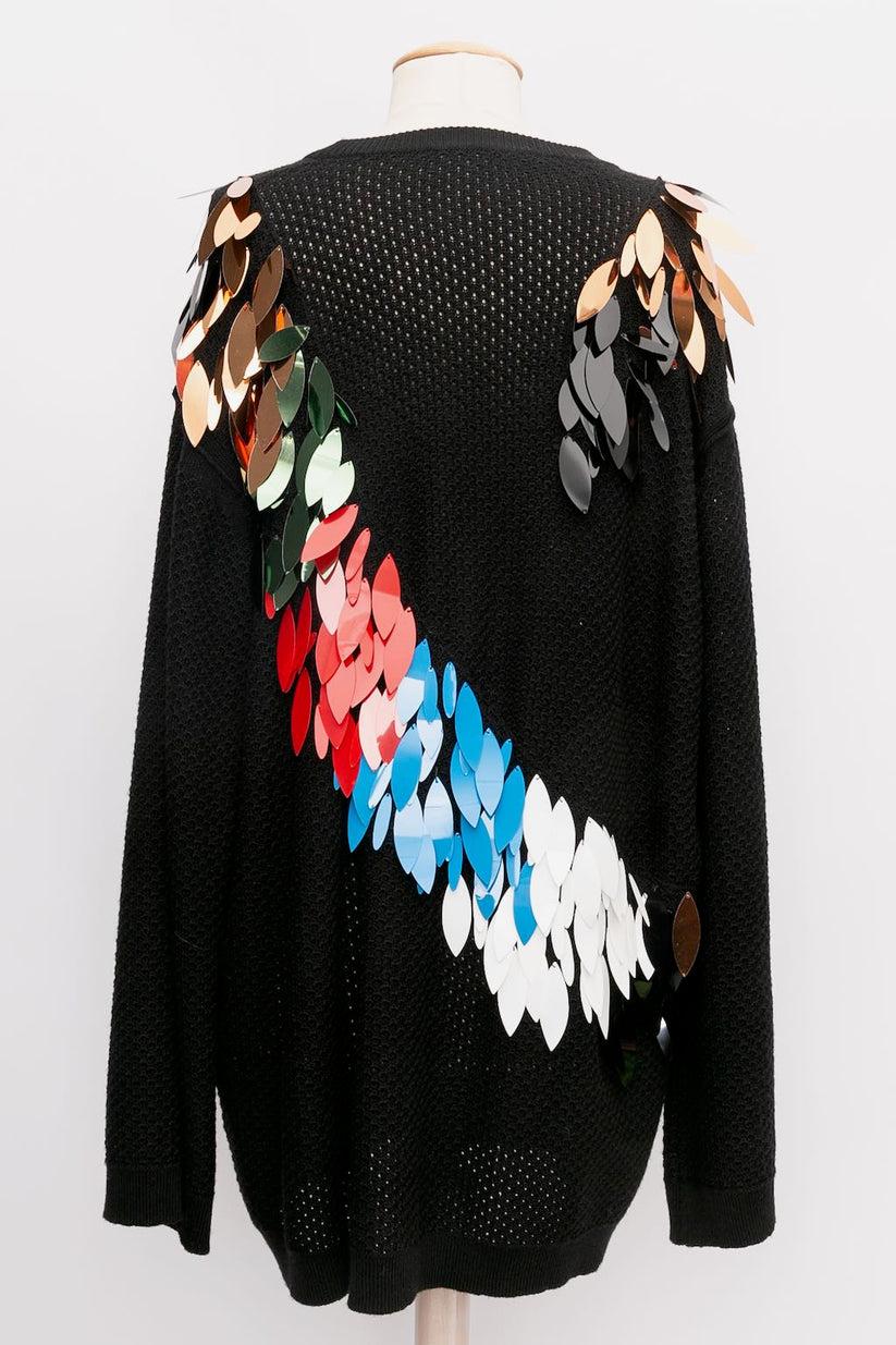 Sonia Rykiel Sweater Composed of Black Virgin Wool In Excellent Condition For Sale In SAINT-OUEN-SUR-SEINE, FR