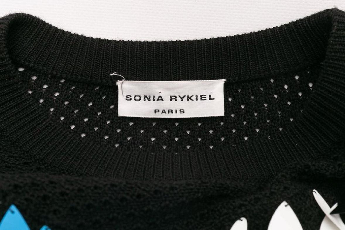 Sonia Rykiel Sweater Composed of Black Virgin Wool For Sale 2