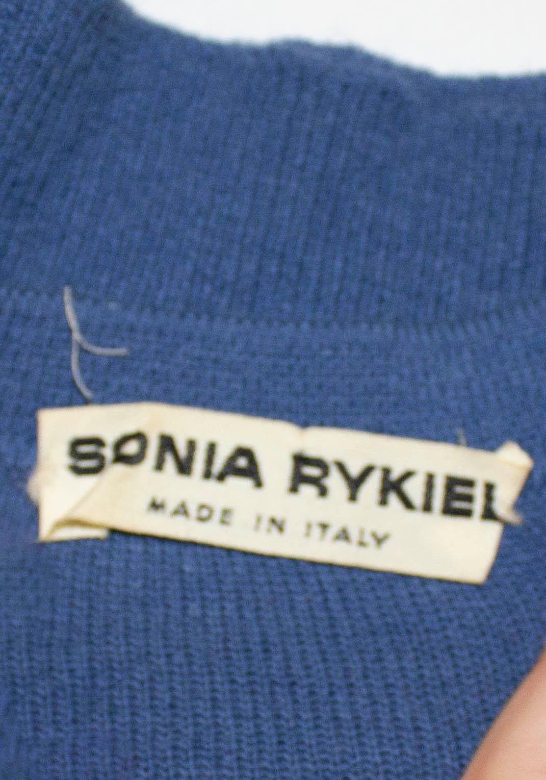 Sonia Rykiel  Vintage Blue Jumper with Bib Detail For Sale 1