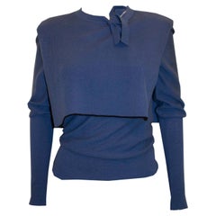 Sonia Rykiel  Blauer Pullover mit Bib-Detail