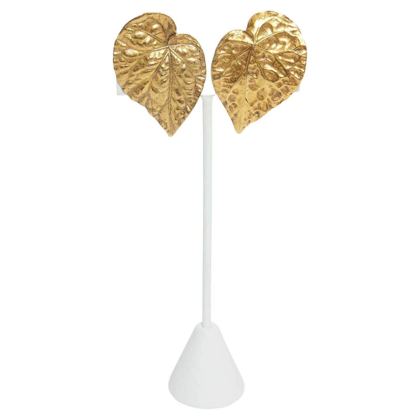Pendientes Hoja Vintage Sonia Rykiel en venta