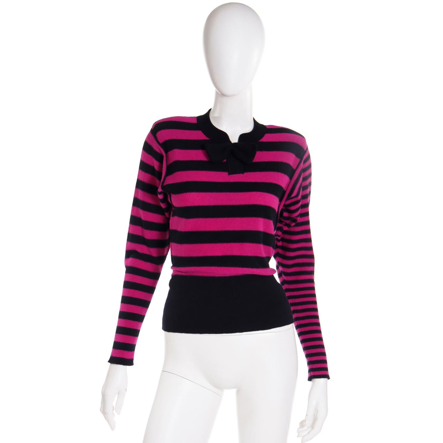 Vintage Sonia Rykiel tops and sweaters are so essential to add to any vintage collector's wardrobe! If you are wanting  something that not only is historically significant, but can be seamlessly added to a modern wardrobe, this is the perfect piece