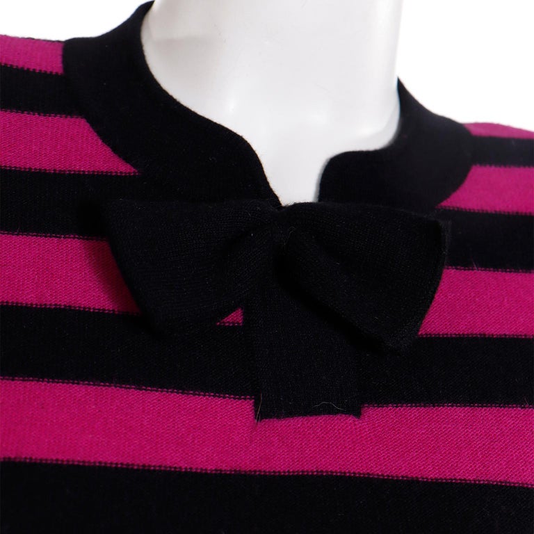 Vintage 90’s pink & black striped cardigan