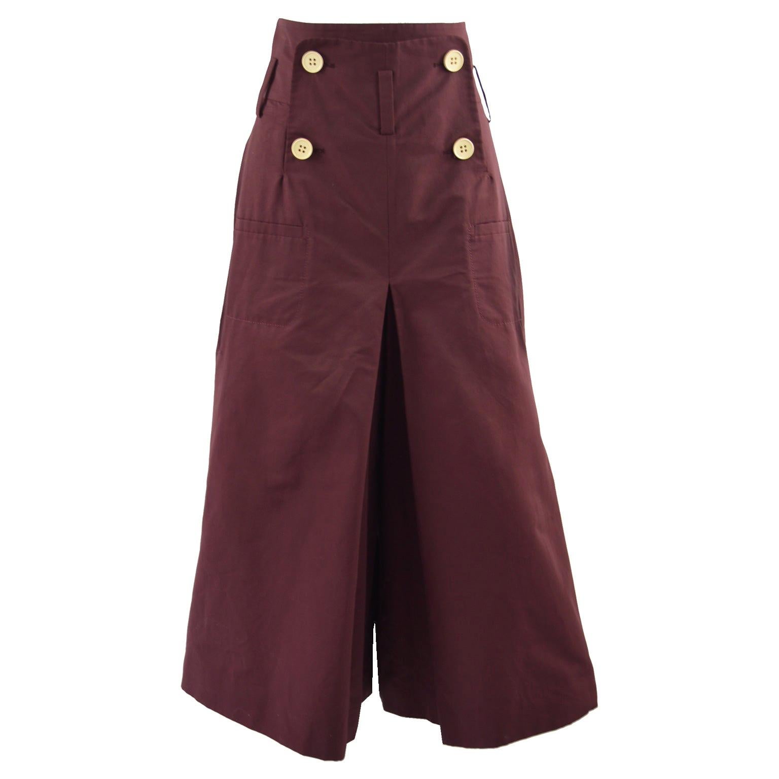 Sonia Rykiel Vintage Ultra Wide Leg High Waisted Culottes Shorts, 1990s For Sale