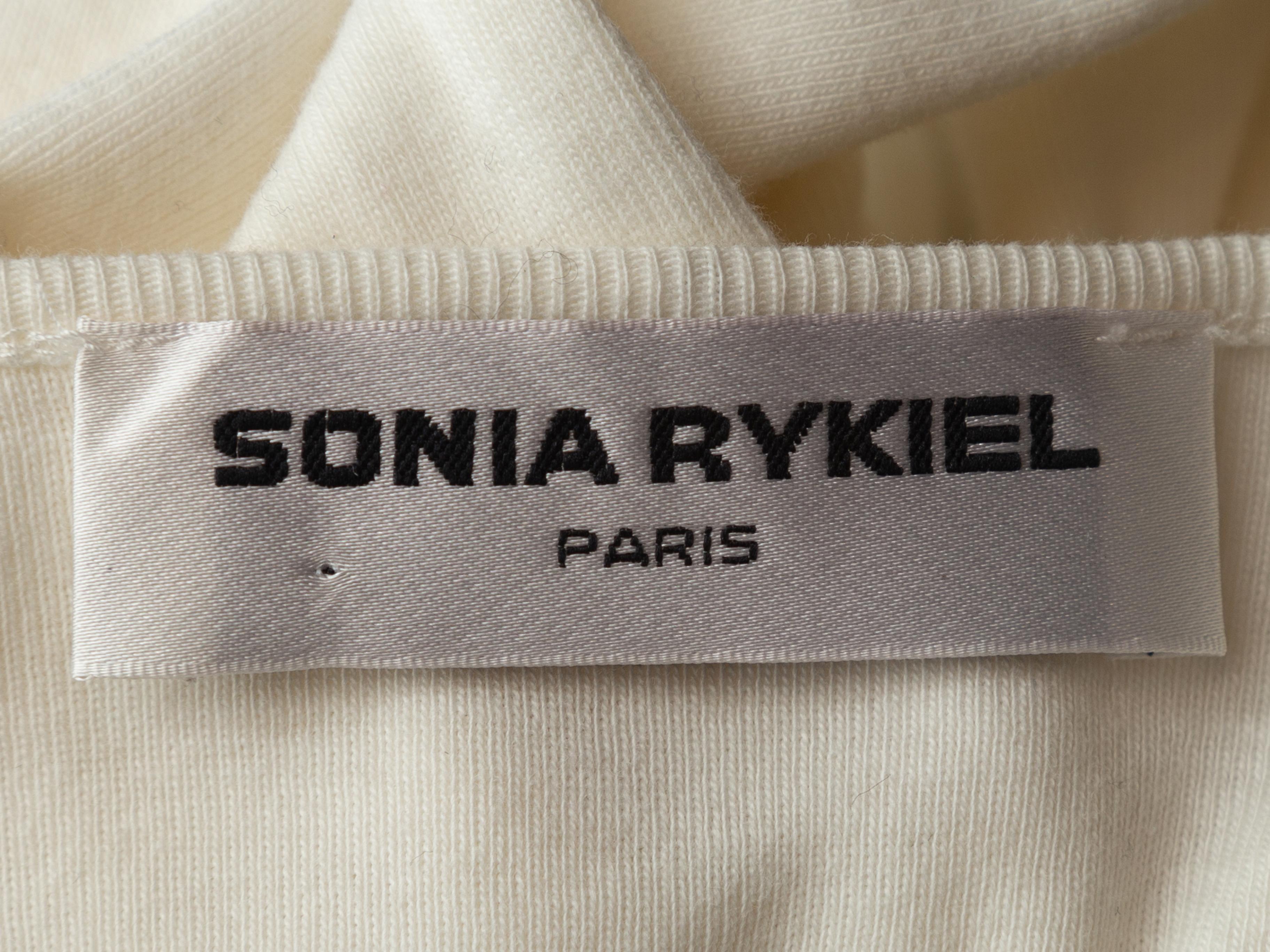 Gray Sonia Rykiel White Long Sleeve Top