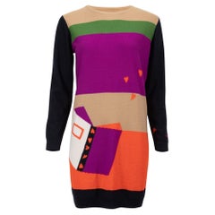 Sonia Rykiel Women's Colourblock Knitted Wool Sweater Dress