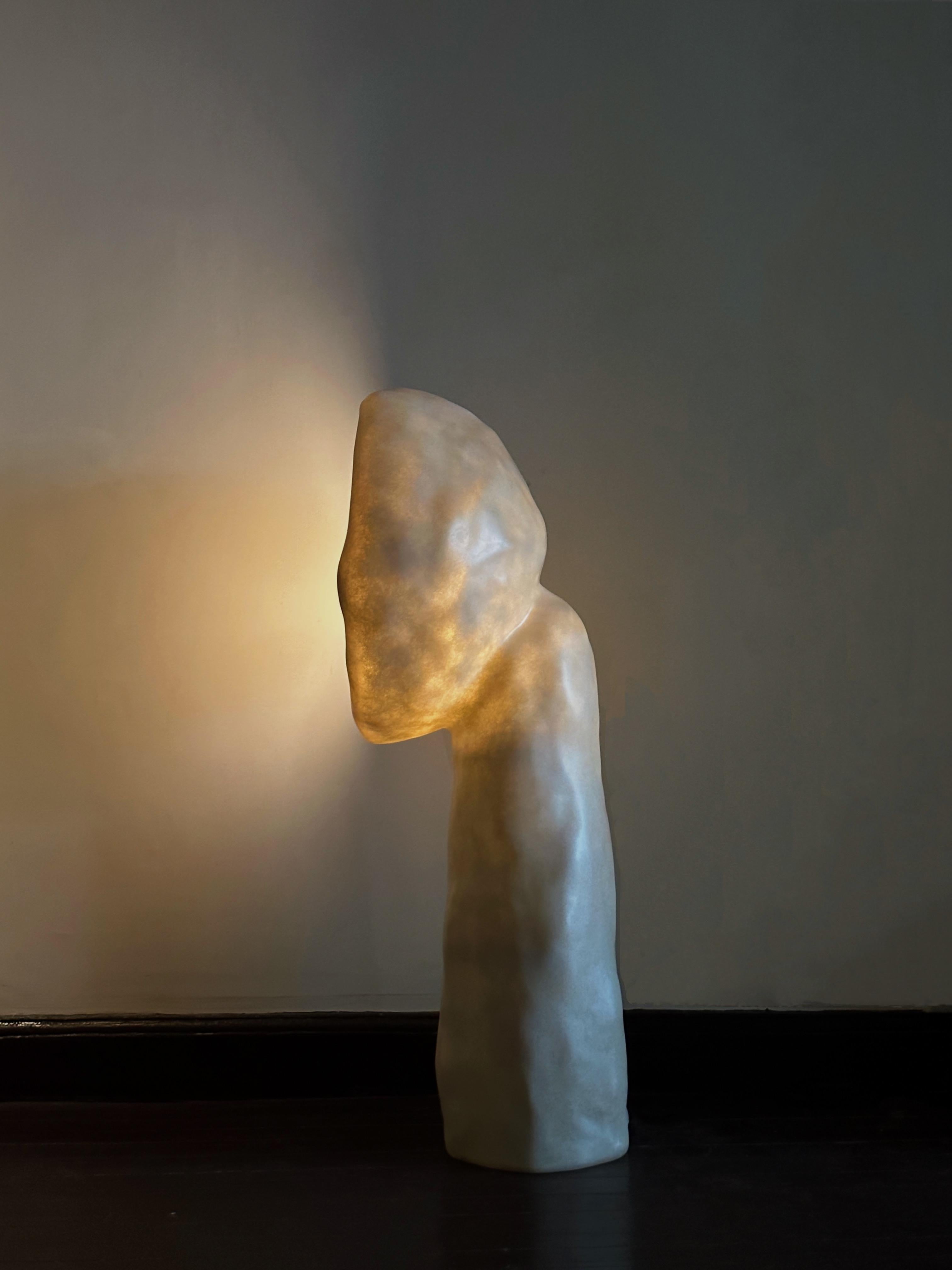 Fiberglass Soniah Floor Lamp by Karstudio x Faina For Sale