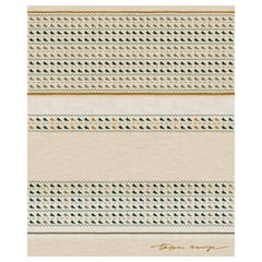 Sonico Tortora - Geometric Contemporary Hand Knotted Wool Bamboo Silk Rug