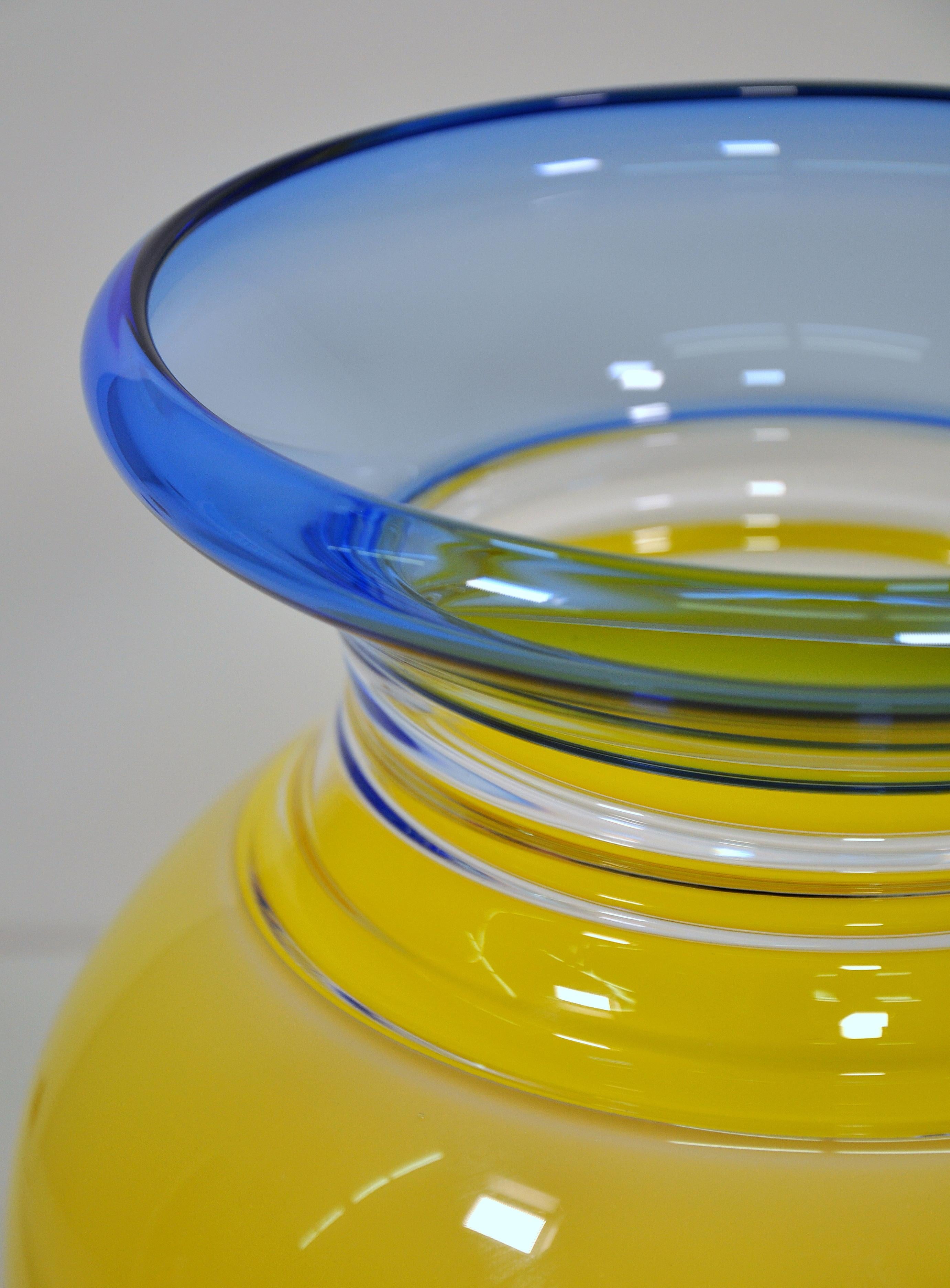 Modern Sonja Blomdahl Incalmo Art Glass Vase For Sale