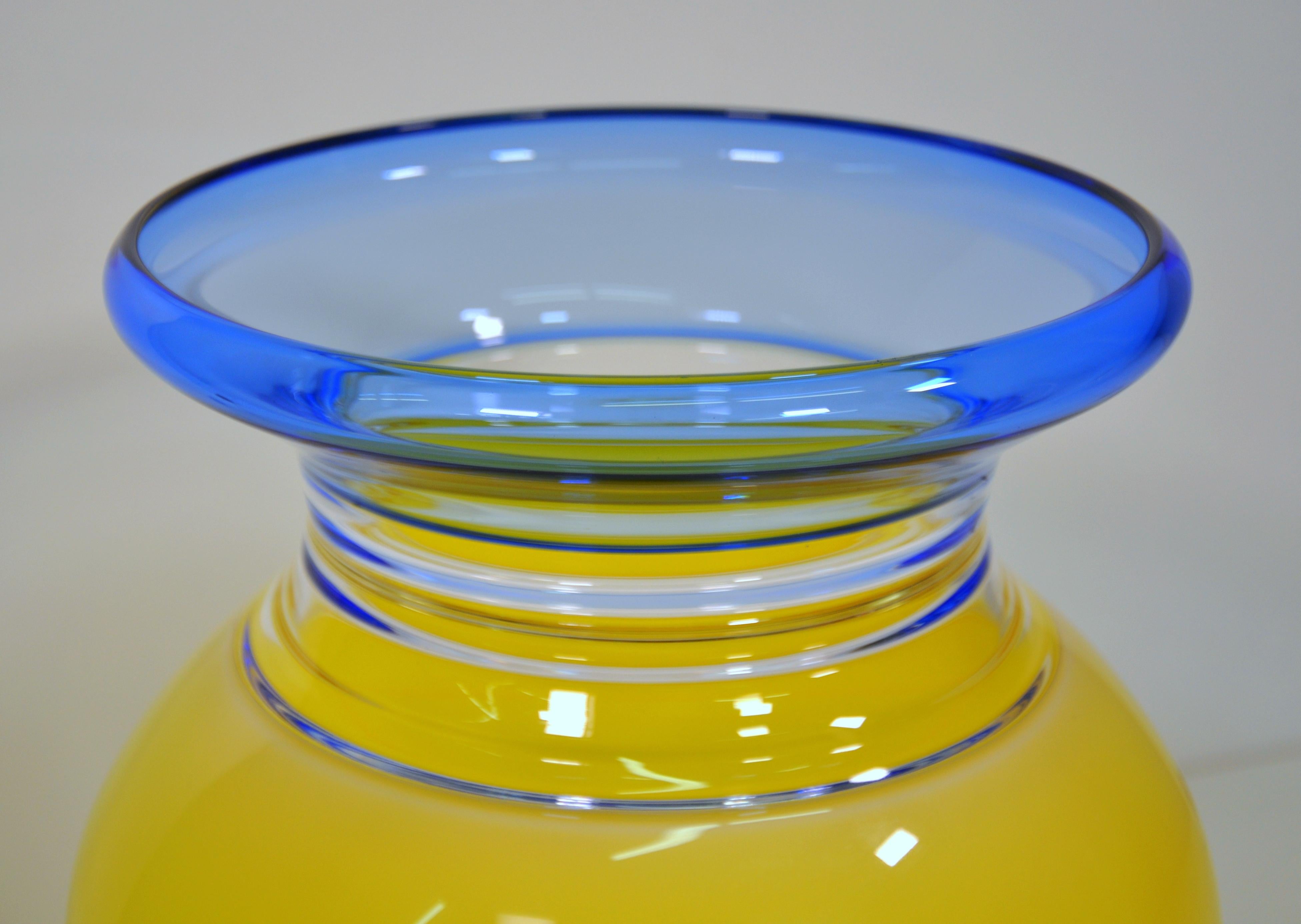 20th Century Sonja Blomdahl Incalmo Art Glass Vase For Sale