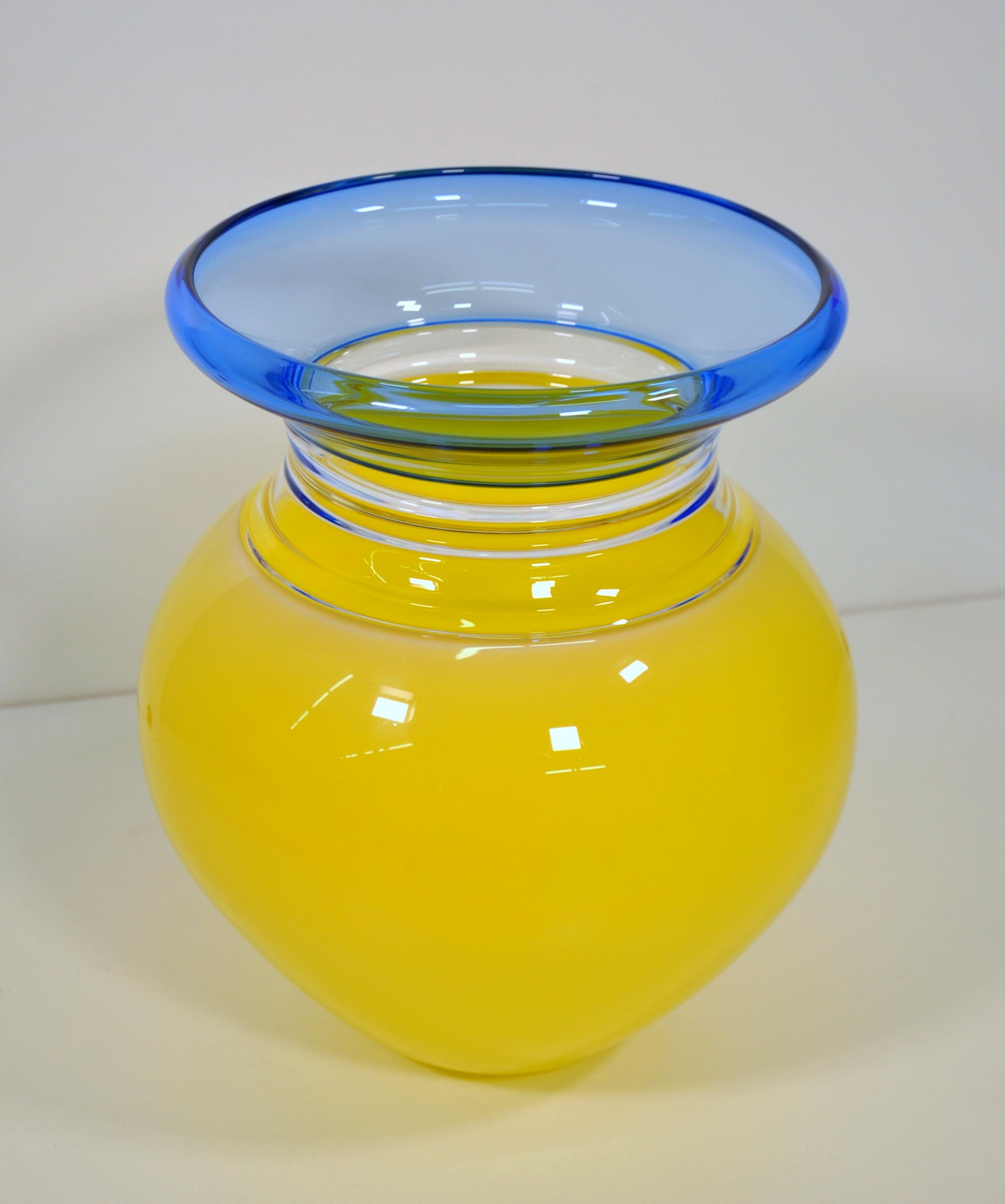 Sonja Blomdahl Incalmo Art Glass Vase For Sale 1