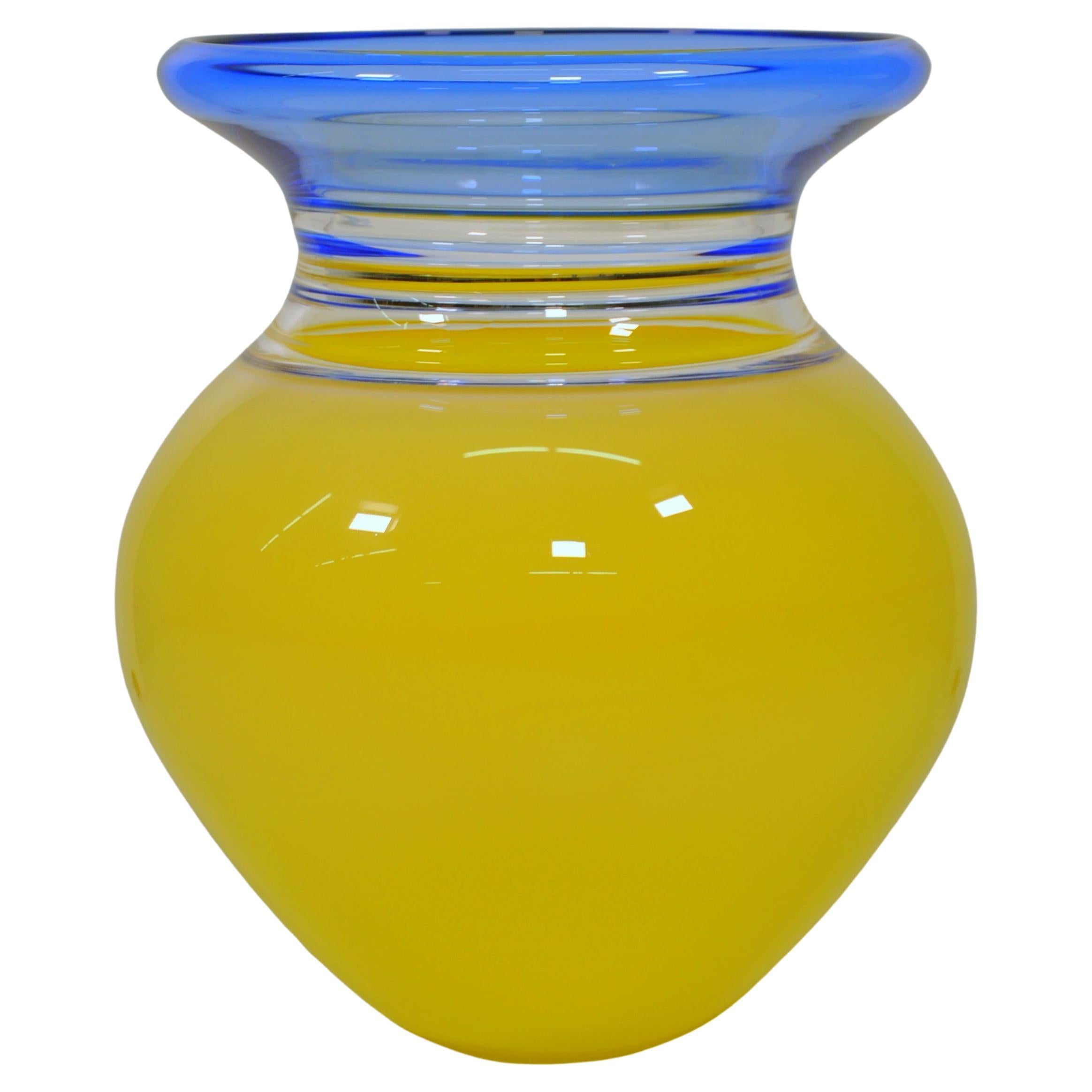 Sonja Blomdahl Incalmo Art Glass Vase For Sale